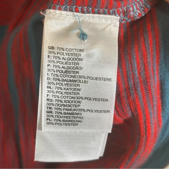 The North Face Striped Short Sleeve Polo-Red and Blue-Cotton Blend-Men Small - Picture 6 of 6